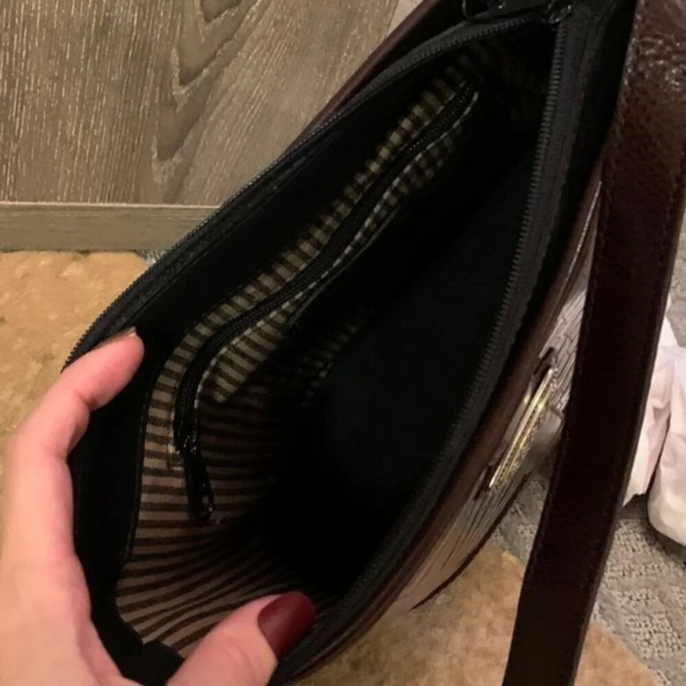 Brighton Embossed Leather Shoulder Bag